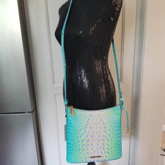 SOLD! 🆕 BRAHMIN KATIE COTTON CANDY 🍭 OMBRE CROSSBODY SHOULDER BAG 💕💙 - Picture 11 of 16